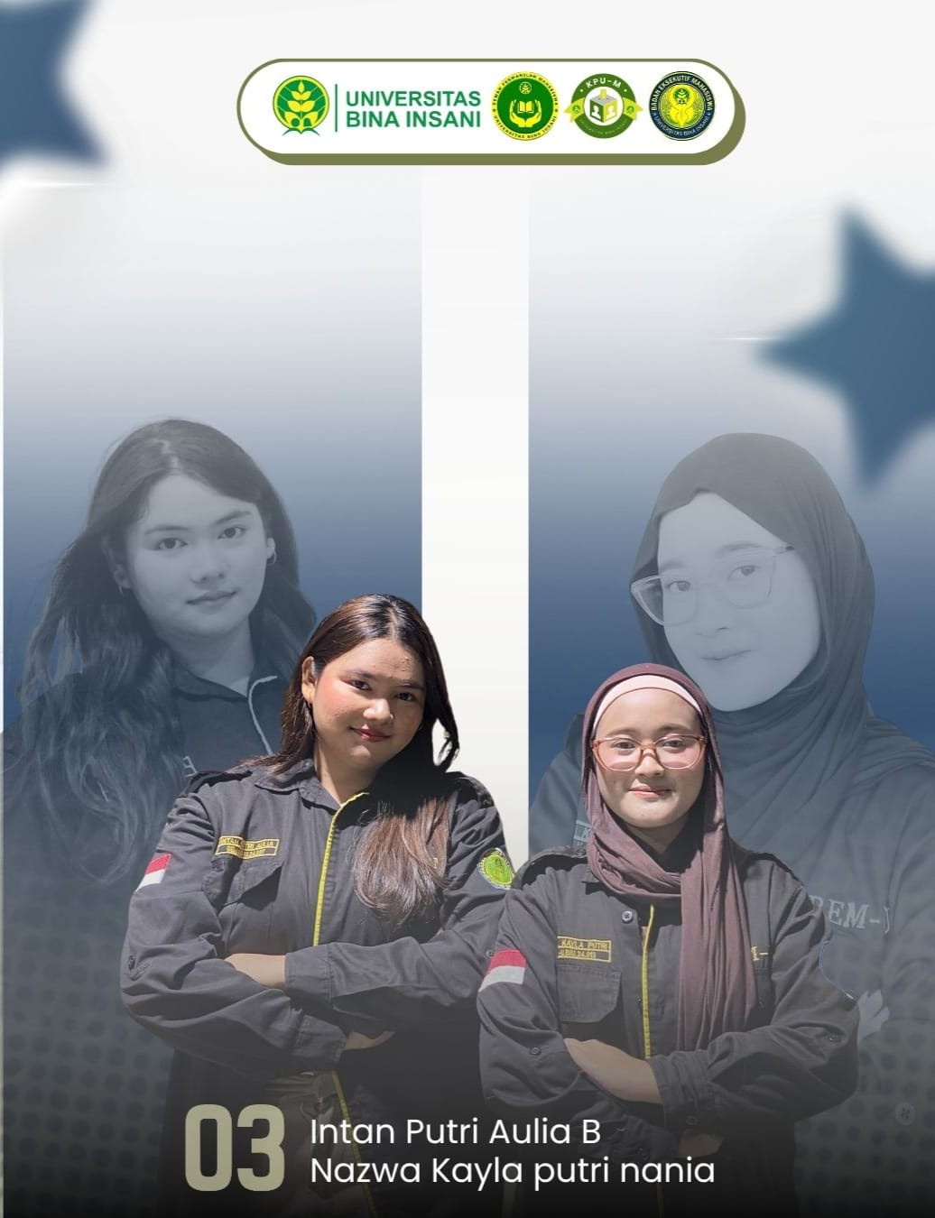 Foto Paslon 03: Intan Putri Aulia B & Nazwa Kayla Putri Nania